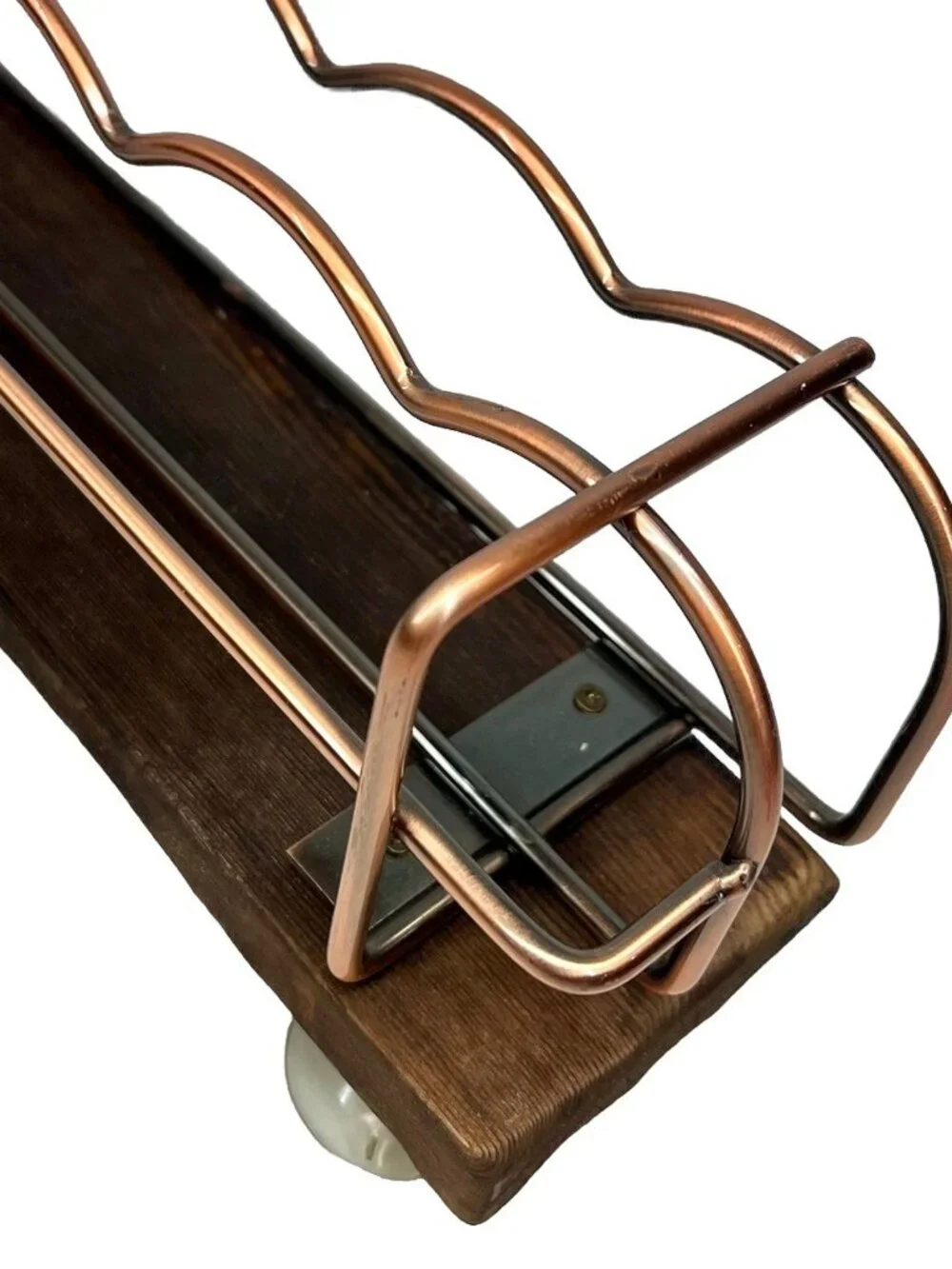 Sierra Nevada 6 Beer Bottle Floating Bar Shelf Rack Wood Copper Window Mounted